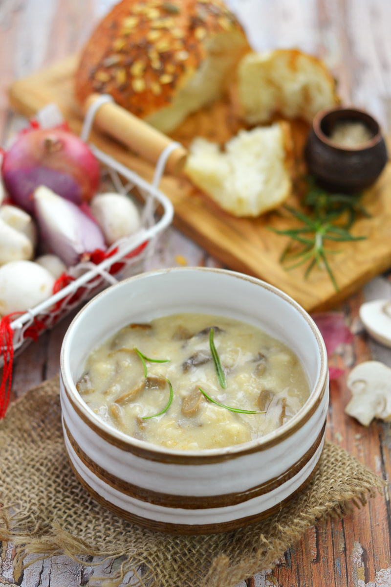 Oatmeal mushroom soup