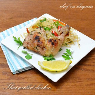 thai grilled chicken with noodle salad