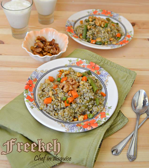 freekeh with mixed vegetables