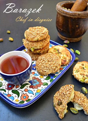chef in disguise:pistachio honey sesame cookies