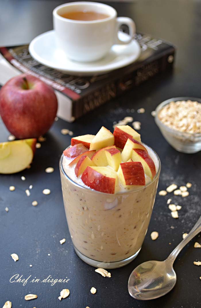 Chef in disguise:apple refrigerator oatmeal in a jar