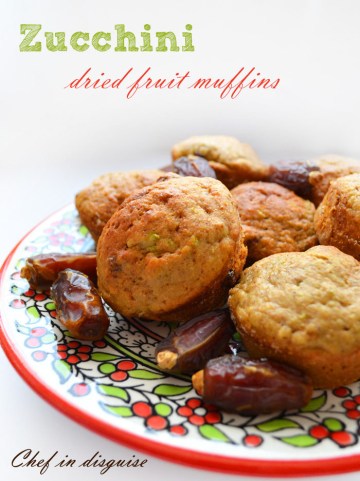 Hidden vegetables dried fruit muffins