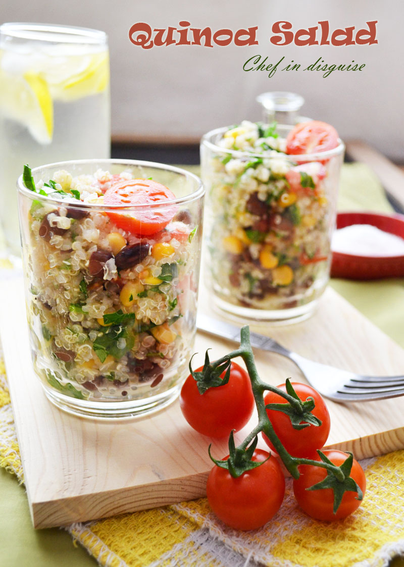 Black bean and corn quinoa salad with instructions on how to cook quinoa perfectly