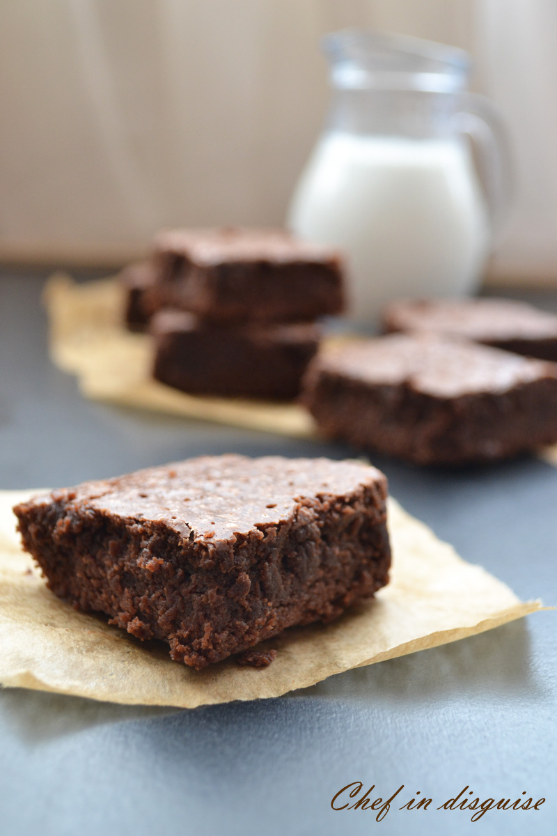Sourdough double chocolate brownies