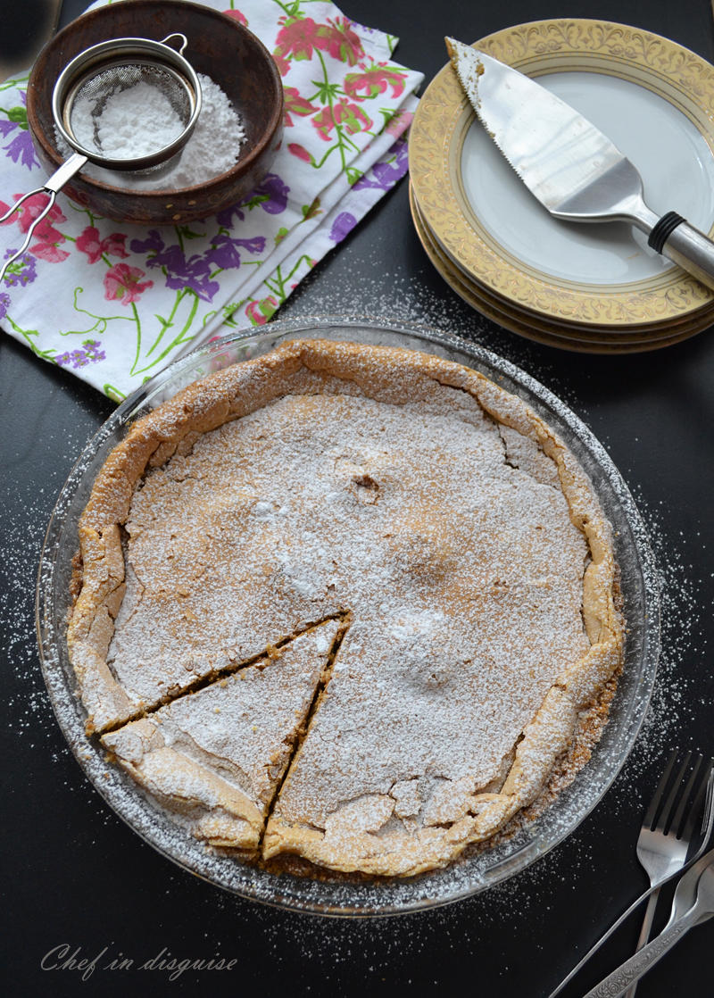 crack pie dusted with sugar