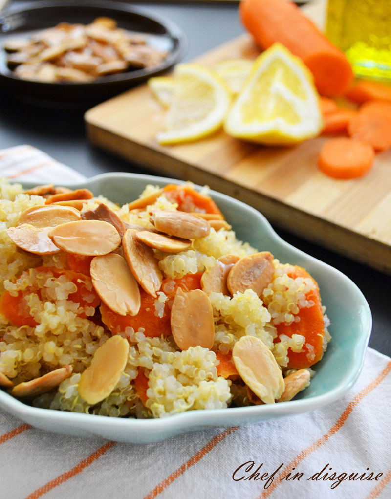 Glazed carrot quinoa salad