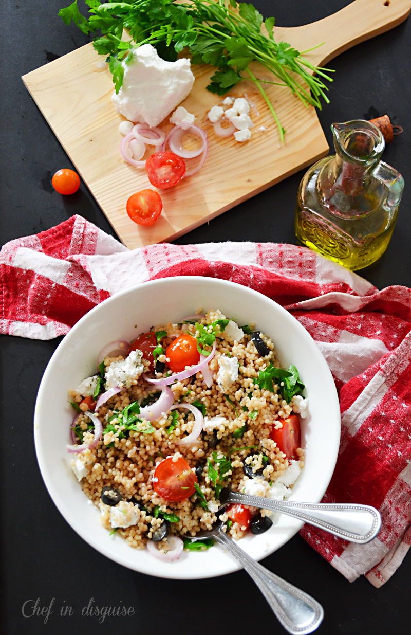 Couscous salad with Mediterranean flavors