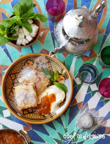 Sweet fteer with coconut and raisins