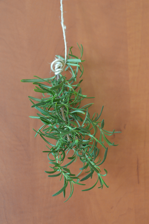 hang herbs to air dry