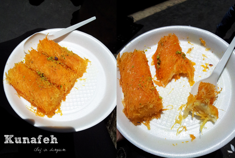 Kunafeh,street food in Palestine