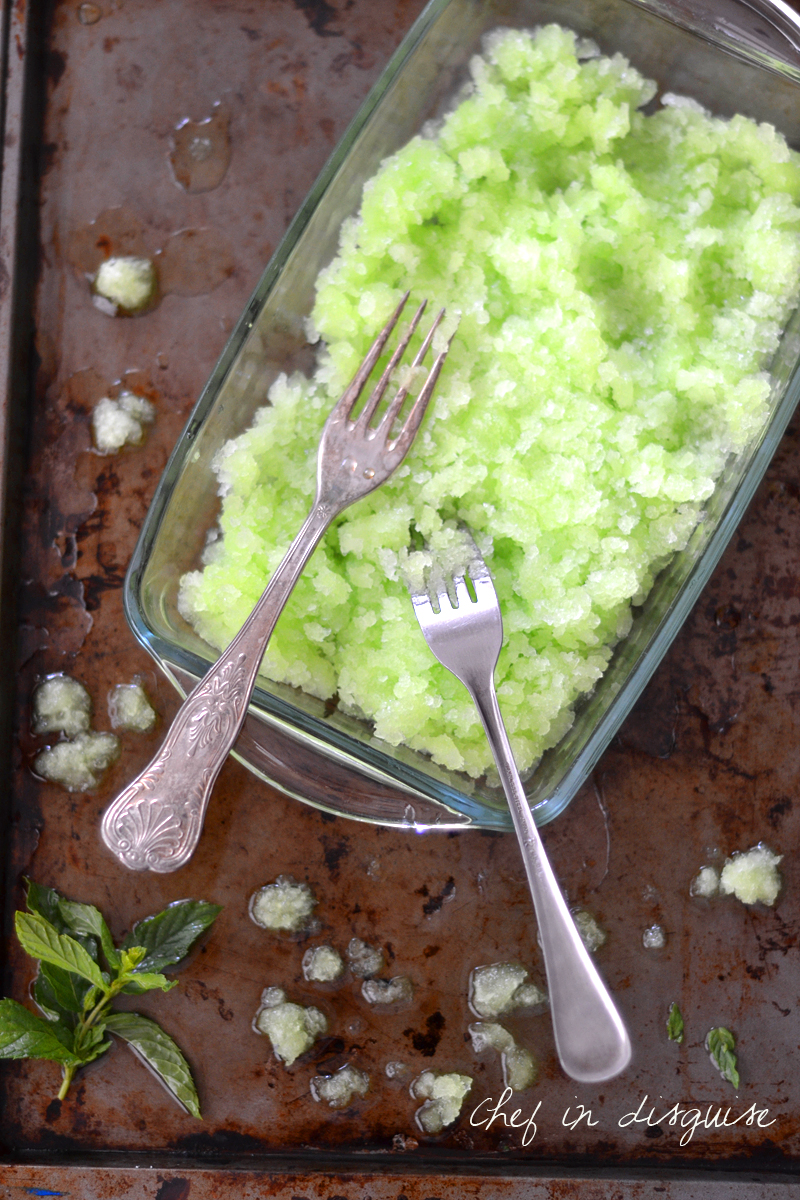 Mint granita from the cool side of summer book