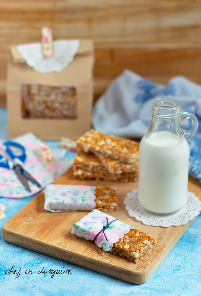 Homemade Nature valley honey and oat bars