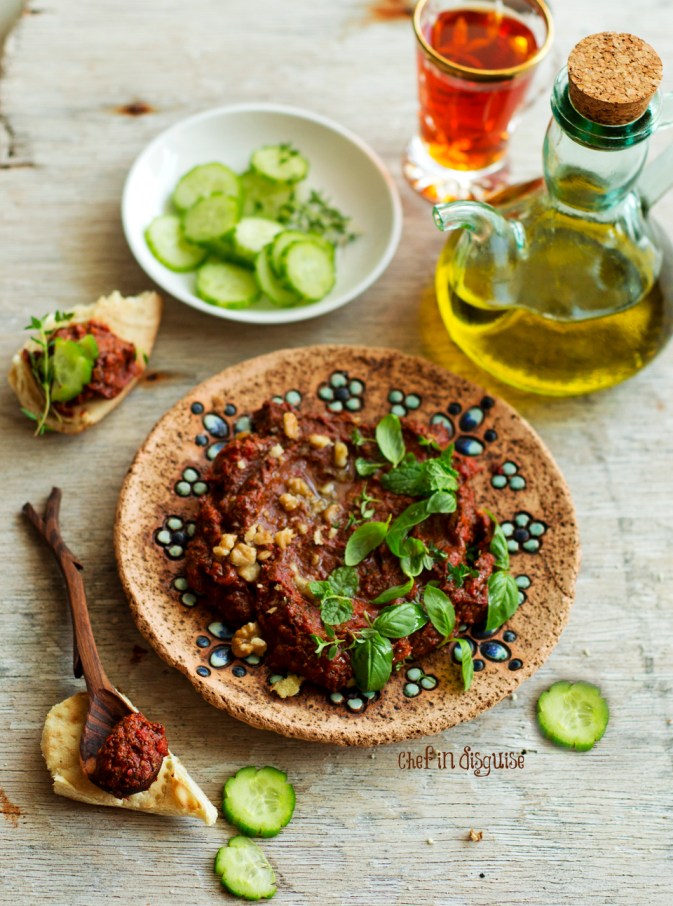 Turkish red pepper and walnut spread
