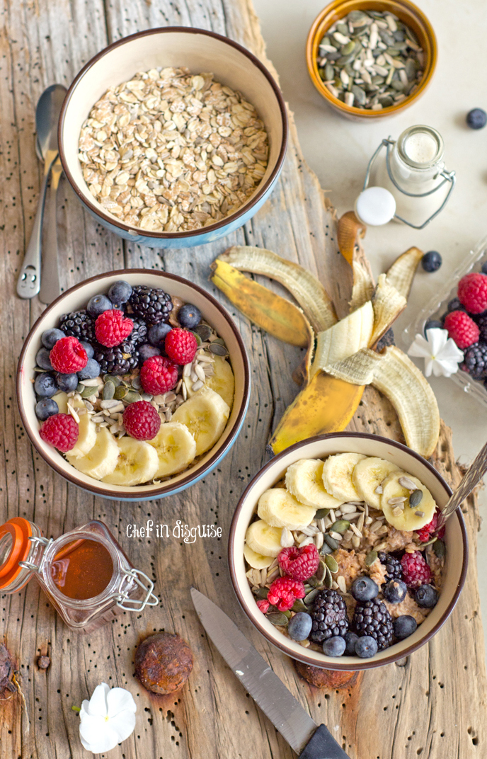 Chocolate and peanut butter oatmeal