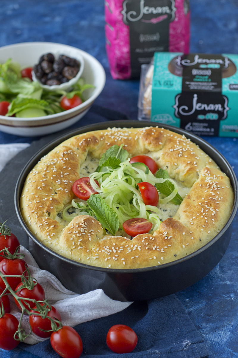 Labneh and cheese galette