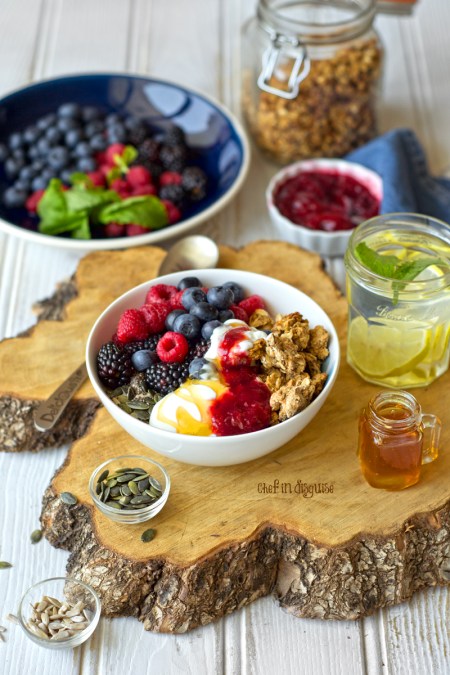 Learn all the secrets to making perfect large-cluster granola with this easy recipe! Perfectly huge and crunchy granola clusters with lots of cinnamon maple flavor